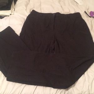 Black Pinstripe Business Pants